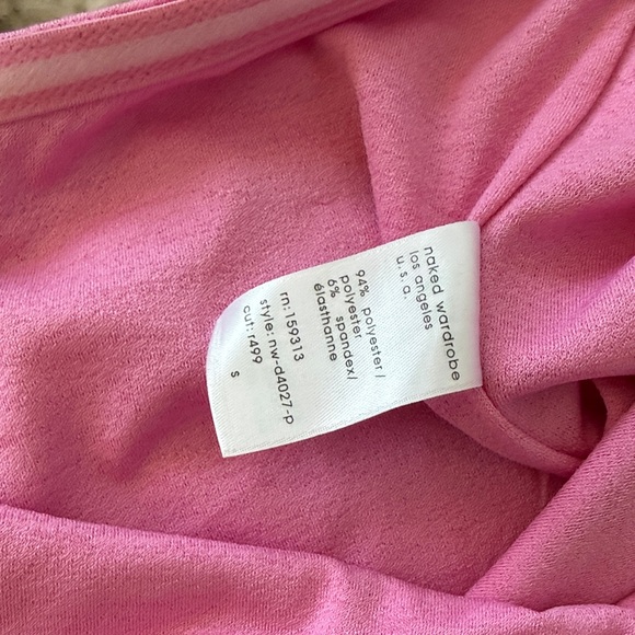 NWT Naked Wardrobe Pink Strapless Maxi Dress size s - Picture 4 of 4